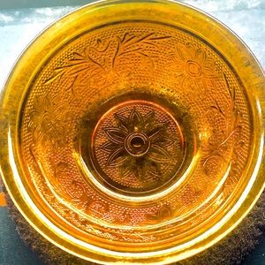 Set of Tiara Exclusive amber glass serving bowls